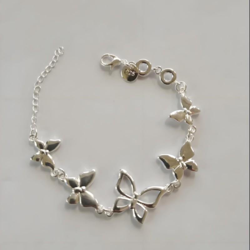 Hot sales 925 Sterling Silver temperament butterfly Bracelets for women fashion Wedding streetwear Jewelry Anniversary Gifts