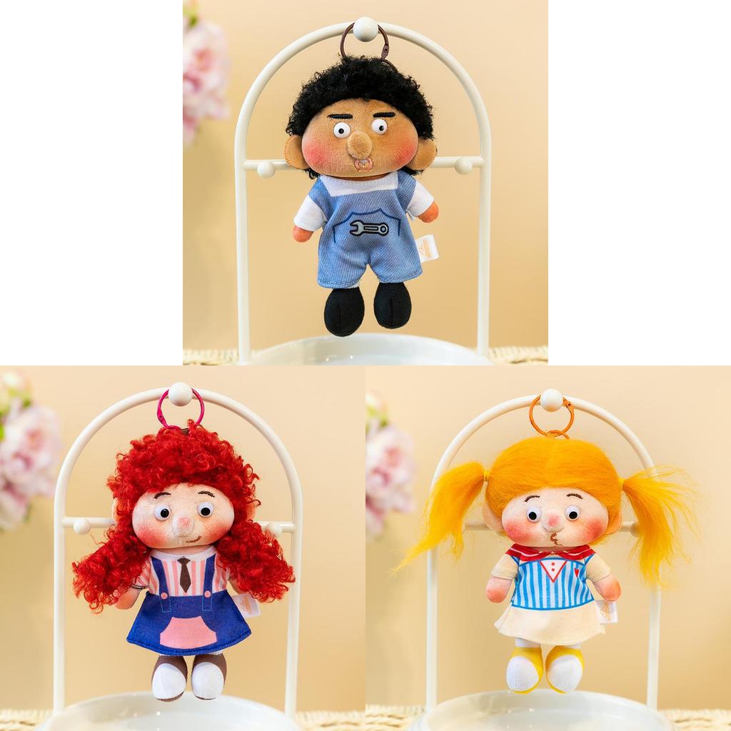 Plush Toy Keychain Hanging Charm With Messy Hair And Freckles For Teens Collectible Plush Gift