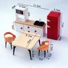 Mini Cottage Dollhouse Kitchen Refrigerator Multistyles Dining Room Ornaments