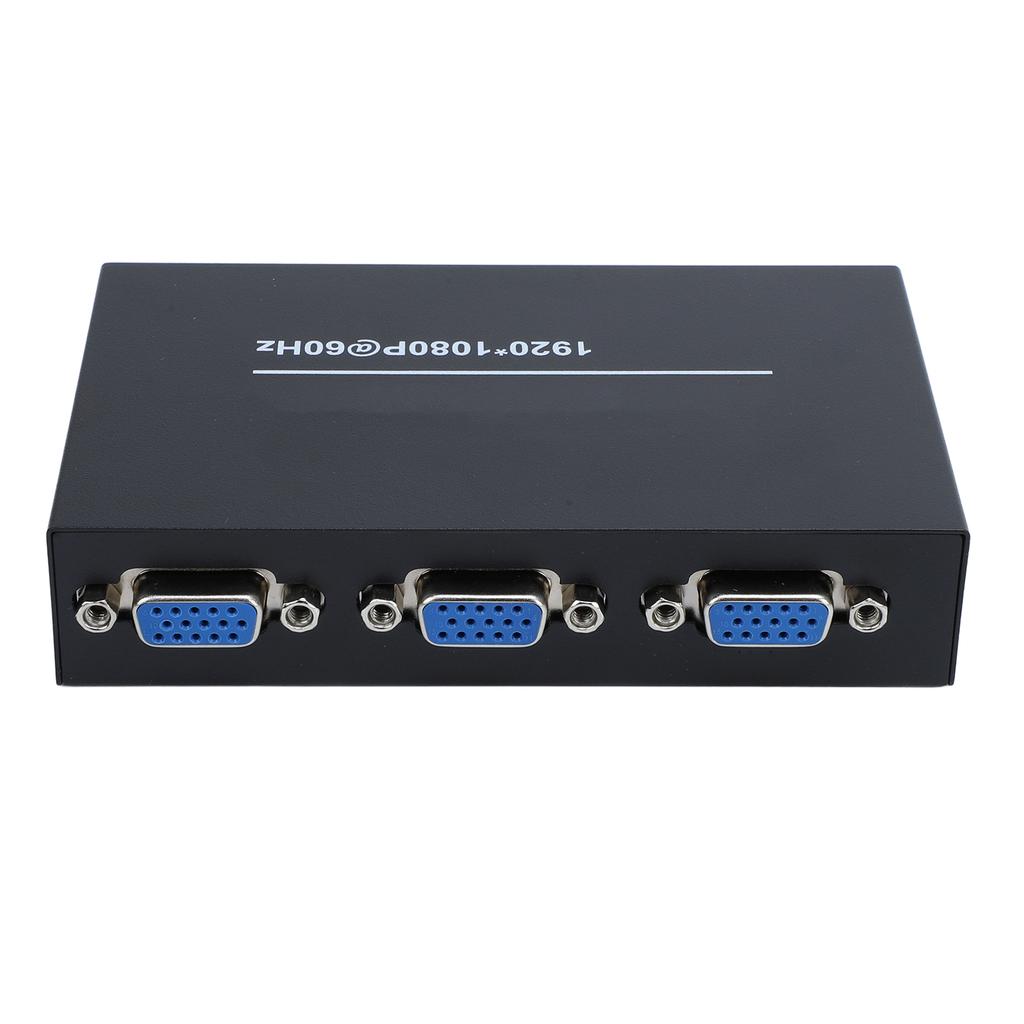 2-Port VGA Splitter 1 Eingang 2 Ausgänge 60HZ 1920 X 1080 Langstreckenübertragung Gehäuse aus Aluminiumlegierung VGA Verteiler