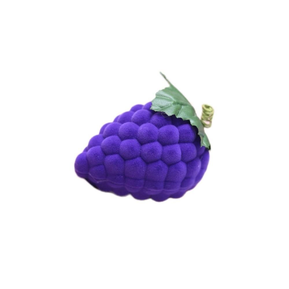 Grape Fruit Ring Box Pineapple Flocked Jewelry Box Mini Cherry Necklace Organizer  Couples