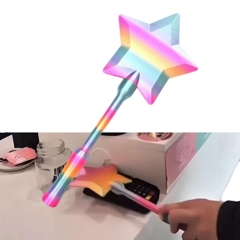 1Pcs Credit Card Holder Daily Creative 3D Printed Fashion Telescopic Wand Tap To Pay Portable Cute Star Magic Wand Holder