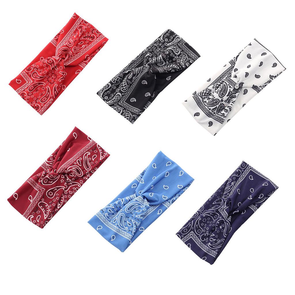 

(SU)Эластичная повязка на голову с перекрестной печатью и защитой от протечек, спортивные аксессуары для волос, 6 шт. One size