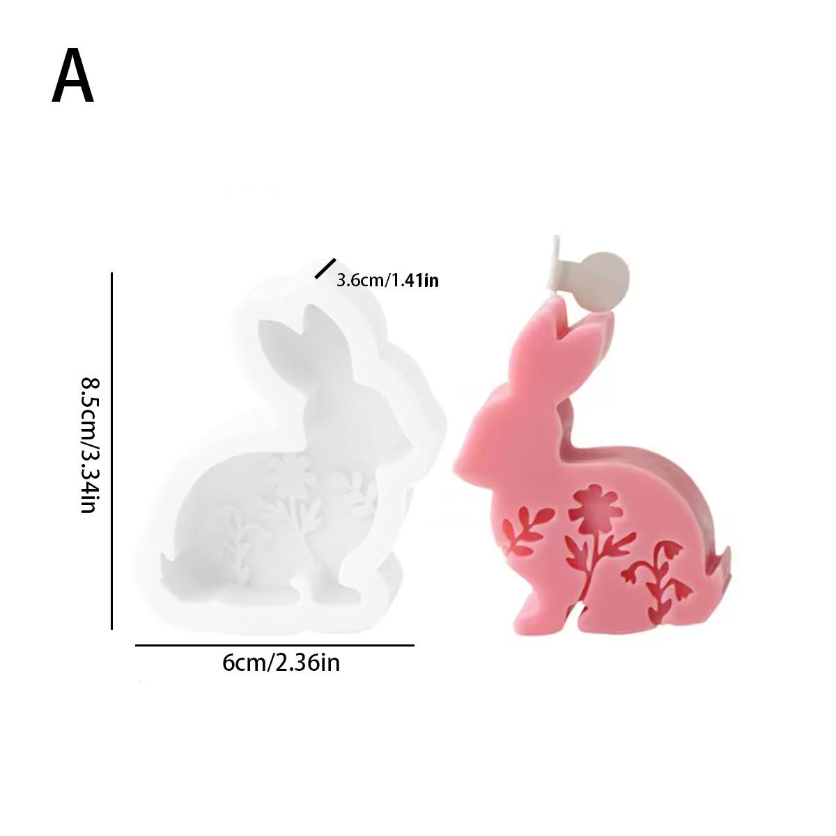 Easter Candle Mold Approximate Dimensions Silicone Rabbit Mold Diy Silicone Mold Creative For Easter Decor Diy Crafts Holiday
