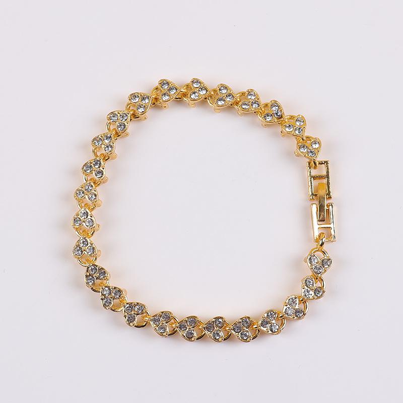 

New Fashion Simple Versatile Diamond Crystal Bracelet Jewelry Love Series Jewelry золотой