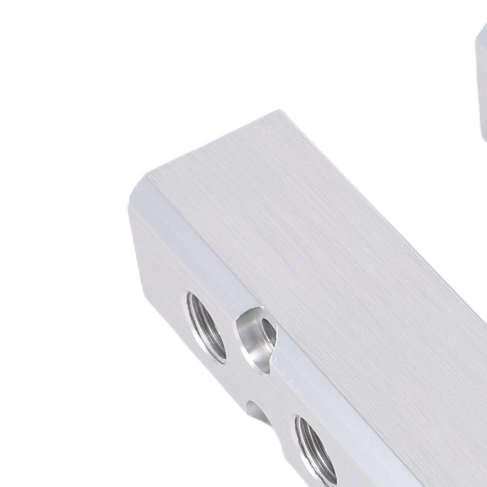 1/2 Inch NPT Supply Air Manifold Block 5 Way 7 Port Pneumatic Manifold Block Industrial Use