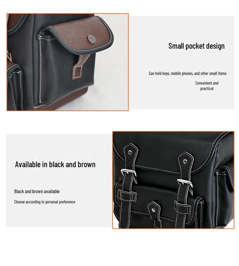 Stepless CU625/250 Retro Leather Waterproof Durable Large Capacity Quick Release Bag - Chinchilla