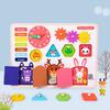 Early Education Montessori Busy Board Toys Wooden Montessori Unlock Game  Birthday Gifts