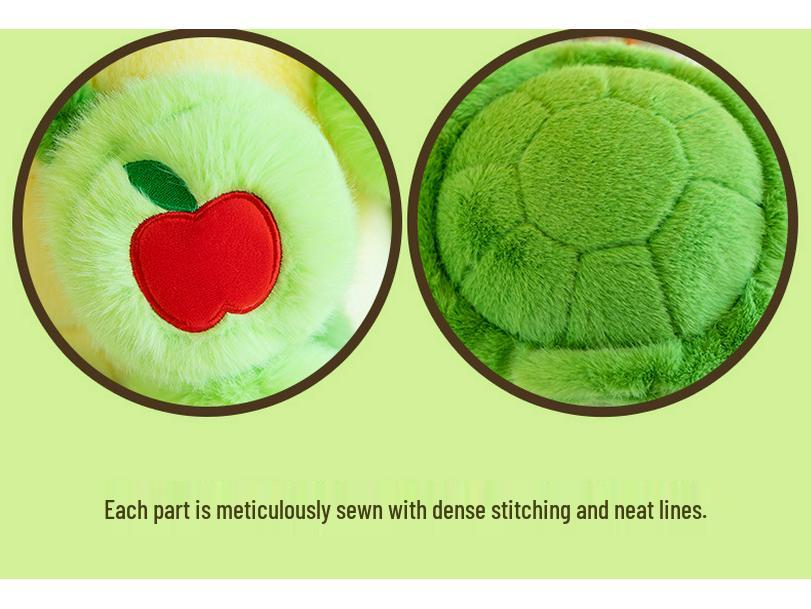 Adorable Green Apple Turtle Plush Backpack & Figurine