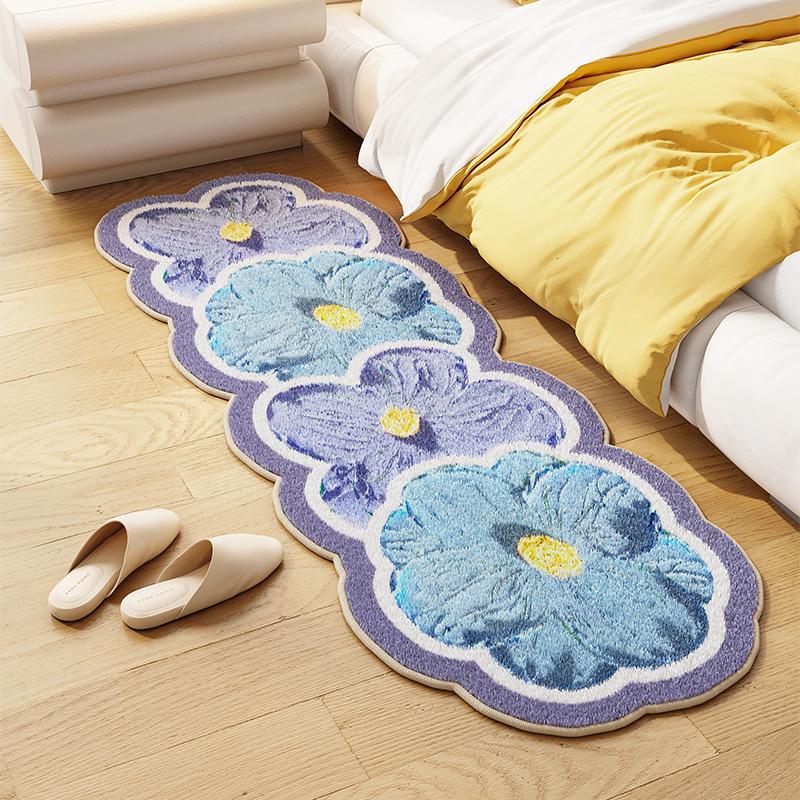Stylish Faux Cashmere Dirt-Resistant Bedside Blanket: Absorbent, Non-Slip, Easy Care.