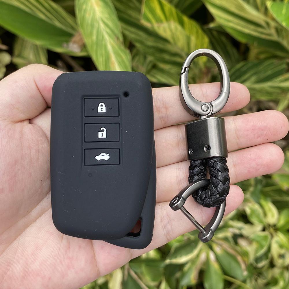 For Lexus NX GS RX ES GX LX RC IS 250 200 350 300H 450H CT200 RX270LX NXIS 3 Button Silicone Car Key Case Protect Cover Keychain