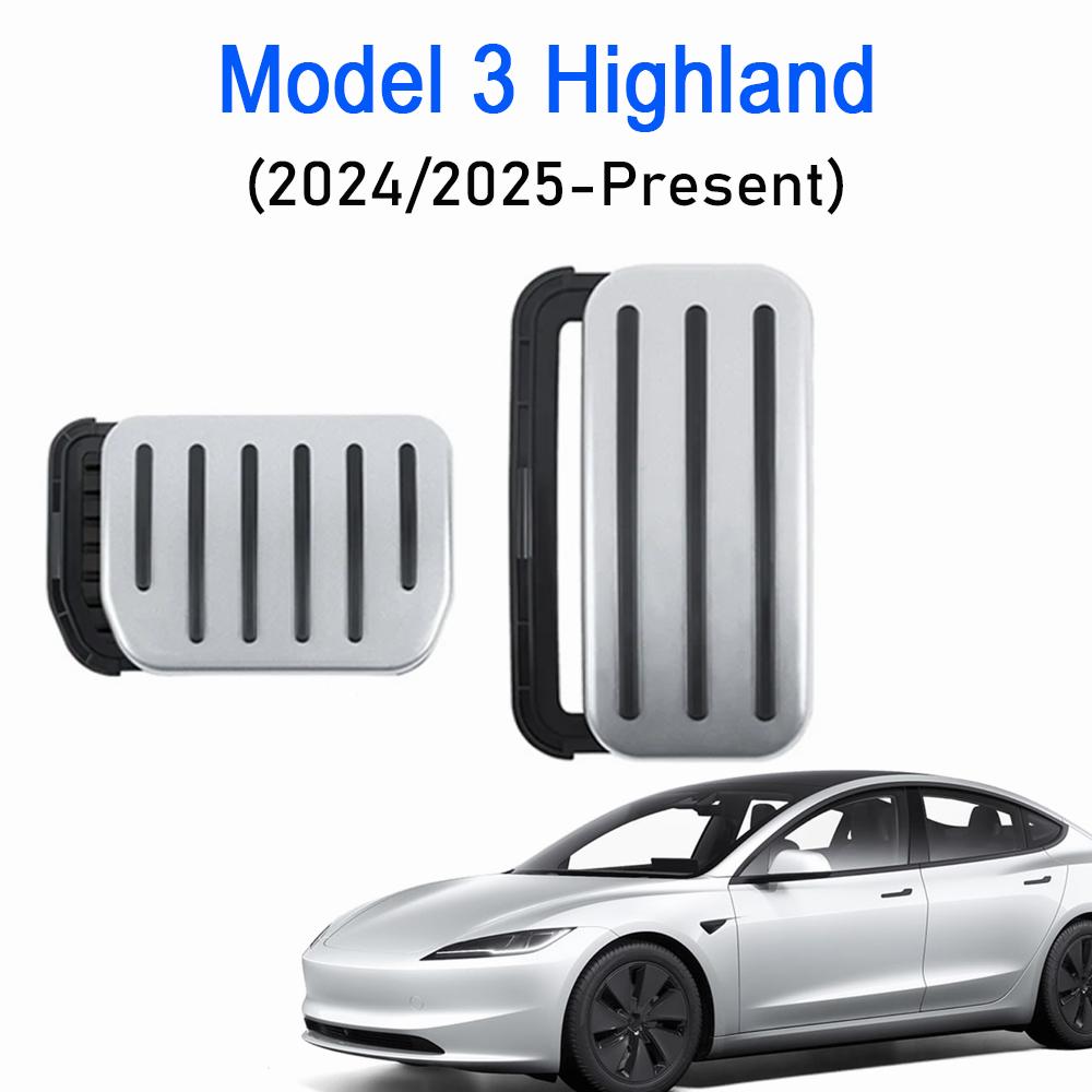 30S Easy Install Performance Pedal Pads Cover Foot Aluminum Non-Slip Pedals Accessories for Tesla Model Y 3 Highland 2025 2025