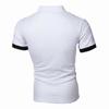 Herren-Poloshirt, lässig, einfarbig, Revers, Baumwollmischung, kurzärmelig, Business