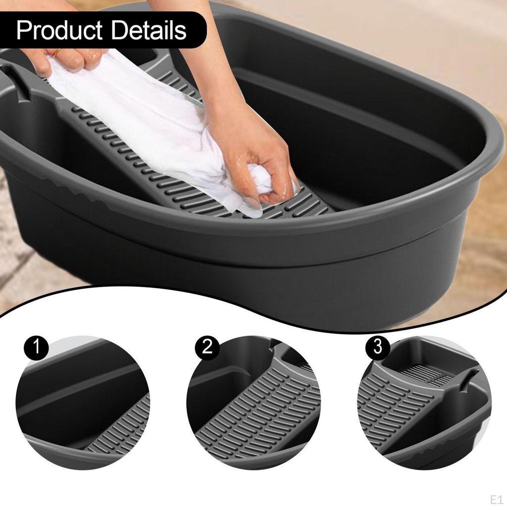 Washboard Basin Cleaning Home Bathroom Washroom Hand Wash Board Laundry Washtub for Towels