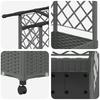Raised Garden Bed with Trellis and Roof Light Gray 164 x 40 x 127 cm PP