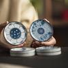Retro Blue & White Ceramic Coaster Dessert Plate – Chinese Tea Snack & Pastry Tray