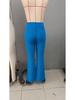2024 Autumn/Winter Women's European & American Fashion High-Waist Flare Pants - Slimming Solid Color