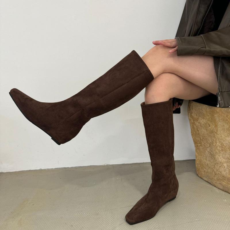 Inner heightening stack long tube knight boots children 2025 new summer French tall tube women's western cowboy boots