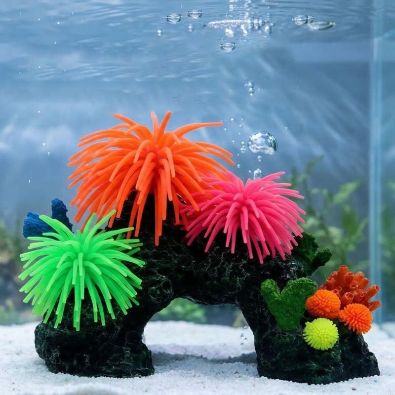 Realistic Corals Reef Aquariums Decoration Resins Fish Tanks Ornament For Natural Underwater Landscape P9YB