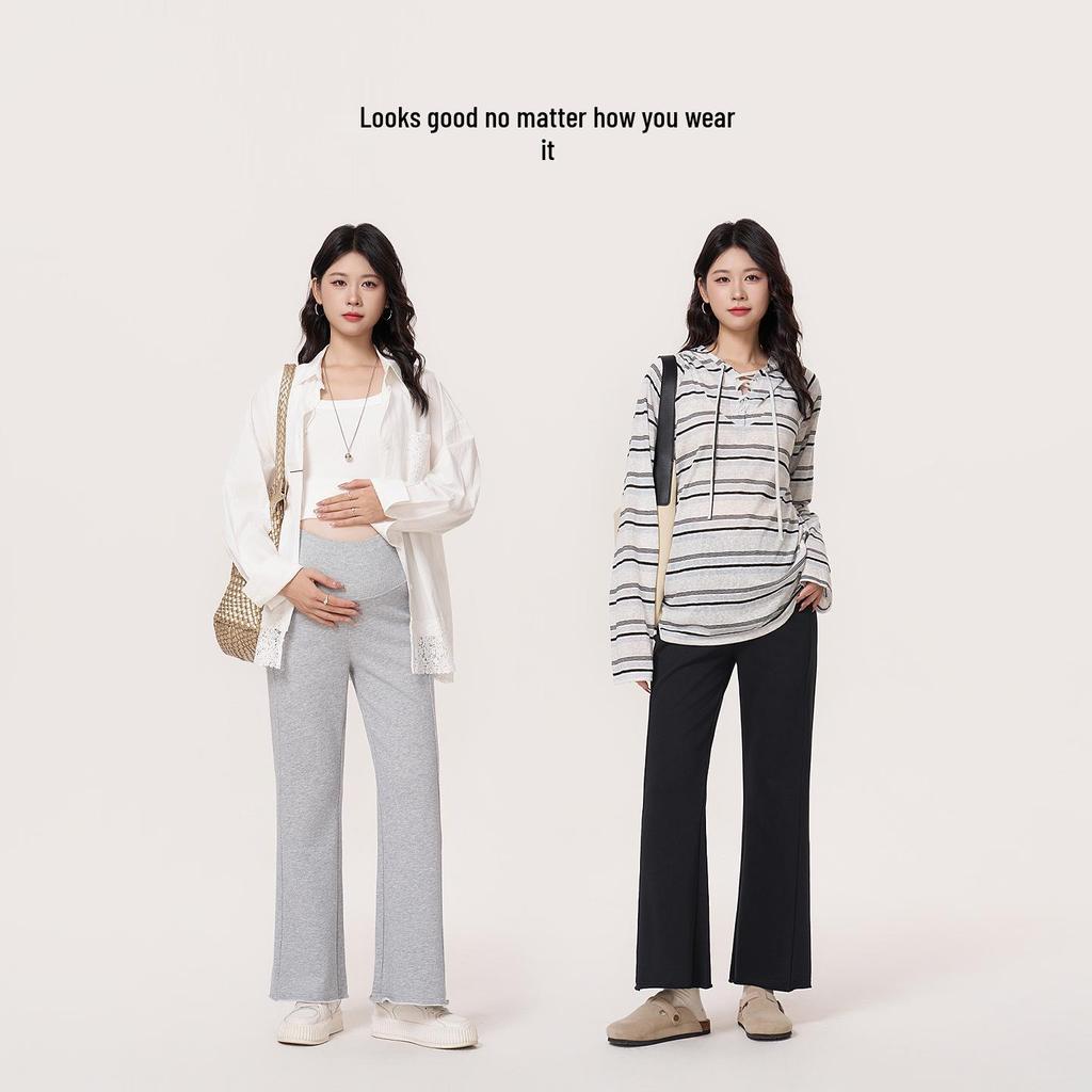 MASANON Maternity Petite Micro-Flare Pants for Early Autumn 2025