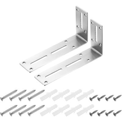 2Pcs Adjustable L-Shape Corner Brace, Slotted Joint Right Angle Bracket for Fixing Furniture Wood Shelves Cabinet Shelf