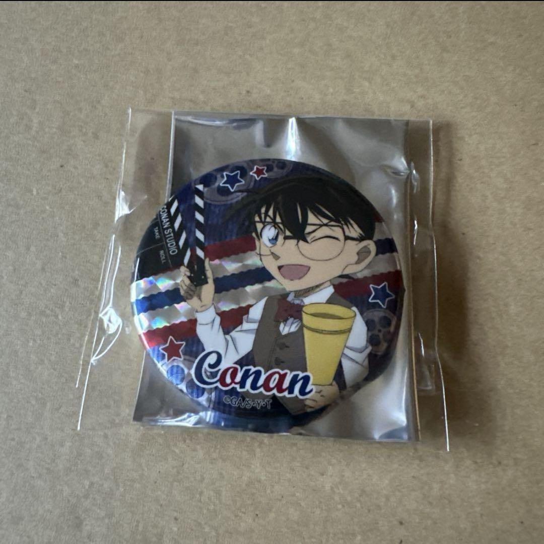 

[USED] Detective Conan Glitter Can Badge Edogawa Conan AGF YTE Merchandise Purchase Bonus