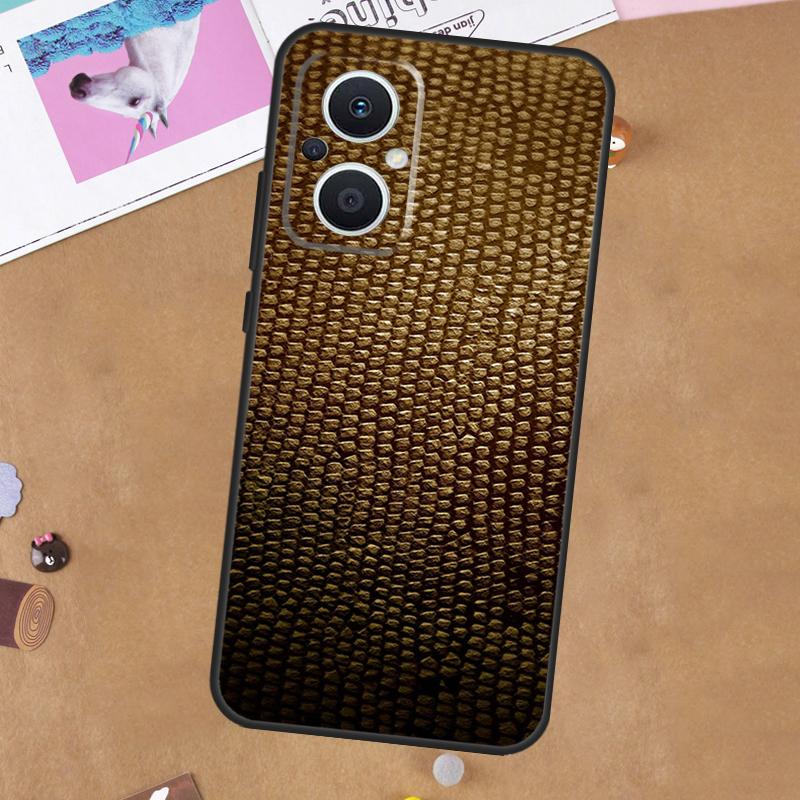 Snake Skin For OPPO Reno 13F 11F 12F 14F 10 11 12 13 14 Pro 8T 7 8 Lite OPPO Find X8 X6 X5 Pro Case