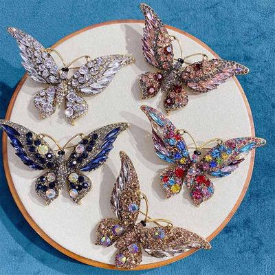 Fashion Butterfly Colored Rhinestone Brooch Animal Brooch Clothing Coat Jacket Accessories Brooch