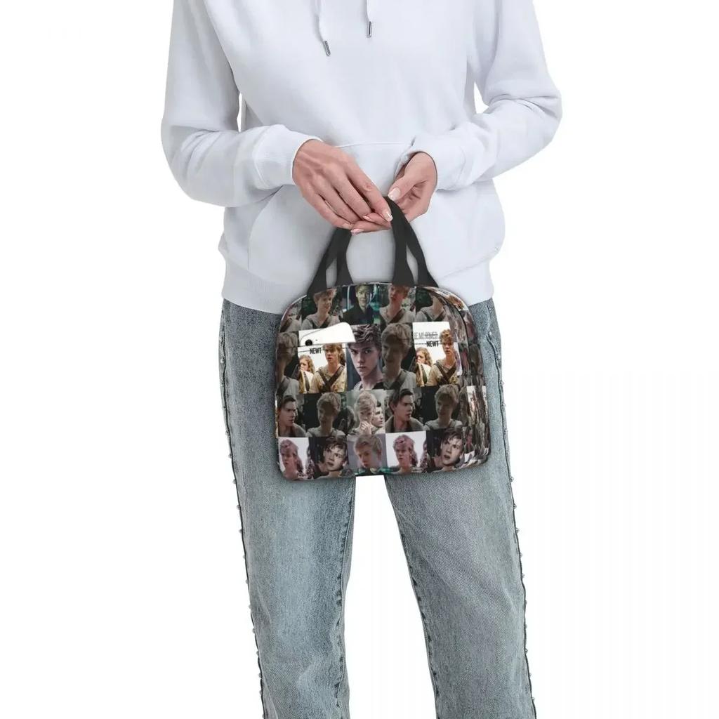 Newt Maze Runner Movie Insulated Lunch Bag for Women Office Cooler Thermal Food Box Tote Portable Lunch Boxes Container