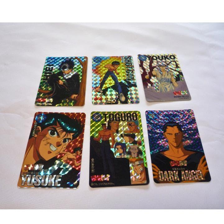 Used Set of 6 Yu Yu Hakusho Cards Rare Valuable