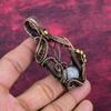 Tree Of Life Rainbow Moonstone Gemstone Pendant Copper Wire Wrapped Antique Jewelry