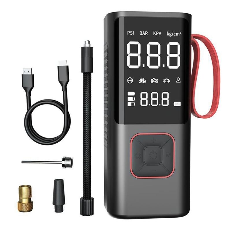 

Многофункциональный насос для накачивания шин со светодиодной подсветкой, ручные воздушные насосы, универсальный электрический насос для транспортных средств и спортивного инвентаря