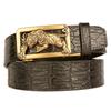 New Tiger Zodiac Automatic Buckle Men's Crocodile Pattern Cowhide Belt