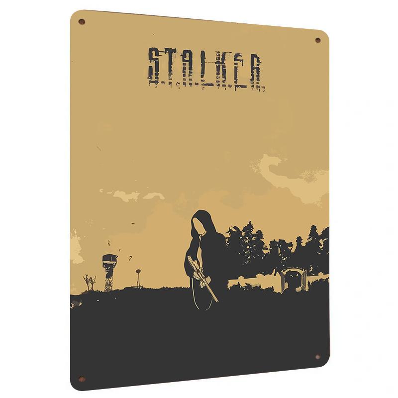 STALKER Game Art Metal Wall Decor Vintage Gaming Poster for Home Office Bar Decoration