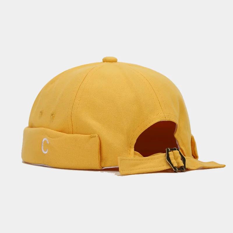 Spring and Summer Cotton Letter Embroidery Docker Cap Brimless Hat Beanie Landlord Sailor Cap Men and Women 108