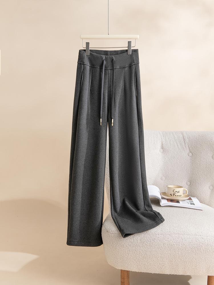 LU Series: Chic Narrow-Leg to Wide-Leg Pants - Relaxed High-Waist, Slimming, Fleece-Lined, Thick, Casual & Versatile Long Pants! XL