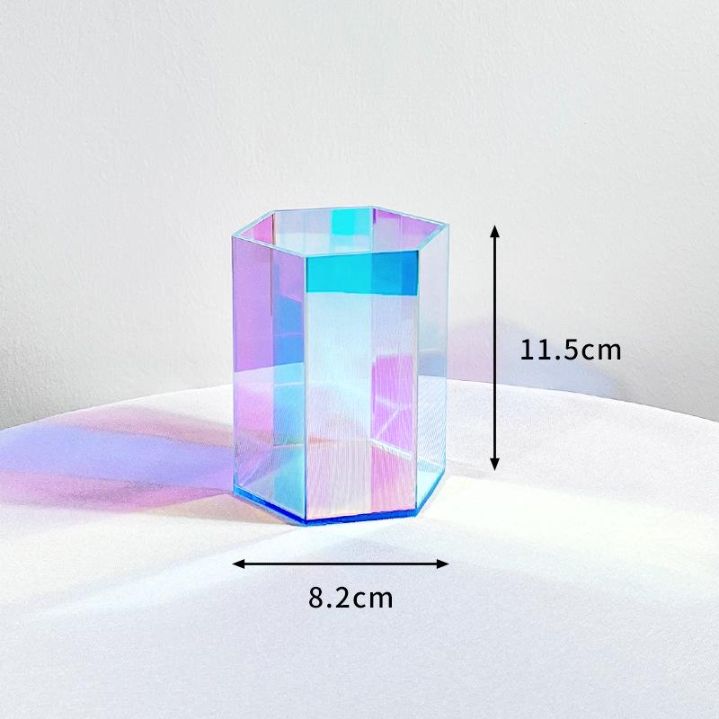 

Rotating Acrylic Iridescent Lip Gloss & Jewelry Storage Display Box