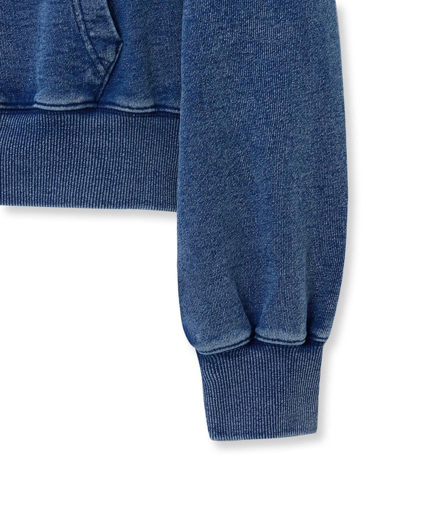 Yale Pigment Applique Zip-Up Hoodie_Navy