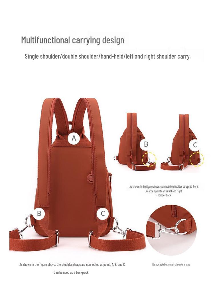 Women's Luxury Oxford Cloth Crossbody Backpack: Large Capacity, Trendy Design.