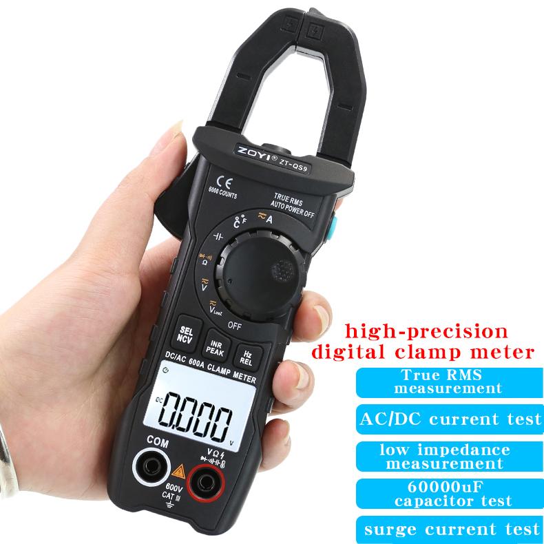 

ZOYI ZT-QS9 AC/DC електрик цифрові кліщі мультиметр струмомір кліщі вимірювач ємності