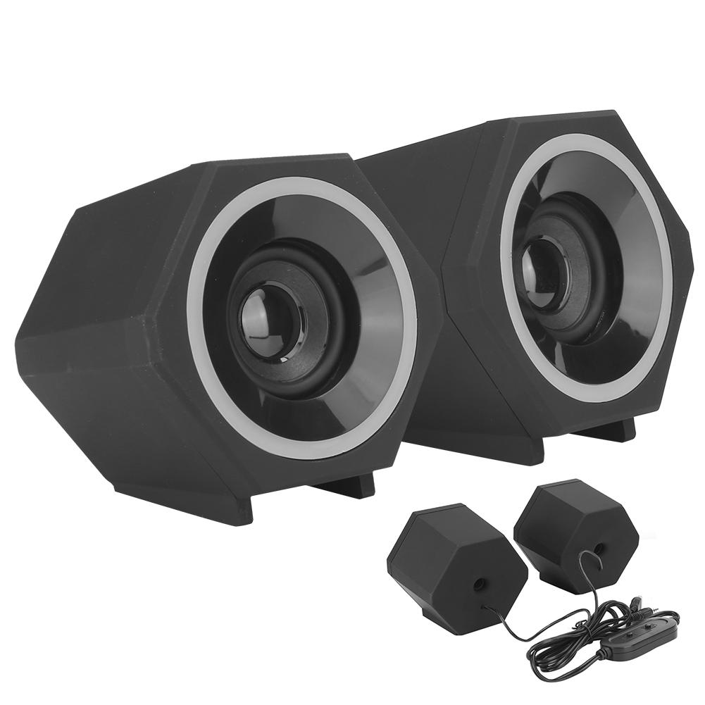 SADA Computer PC Speakers Laptop Desktop Small Audio Speaker USB Wired Subwoofer V‑138