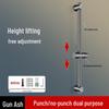Punch-Free Stainless Steel Shower Head Holder Set