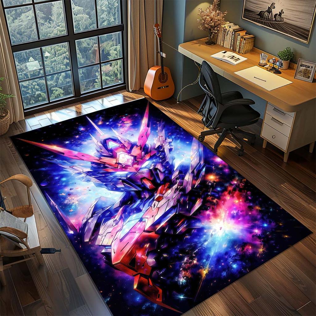 Gundam Anime Mecha Roboter Teppich Teppichboden Großer Teppichboden Rutschfest Waschbar Fußmatte Gamer Zimmer Schlafzimmer Heimdekoration