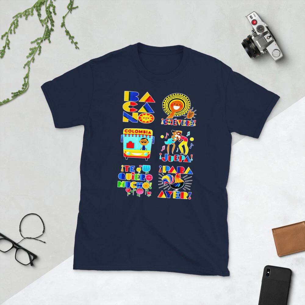 I LOVE COLOMBIA GREAT ICONES GRAPHIC Short-Sleeve Unisex T-Shirt M