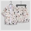 Unisex Hawaii-Blumenprint Locker geschnittenes Kurzarmhemd