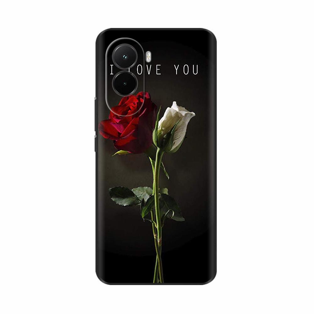Phone Case For Xiaomi Poco M7 4G Case Soft Silicone TPU Back Cover For Poco M7 Pro 5G Case Ultra Thin Flower Skull Painted Cases