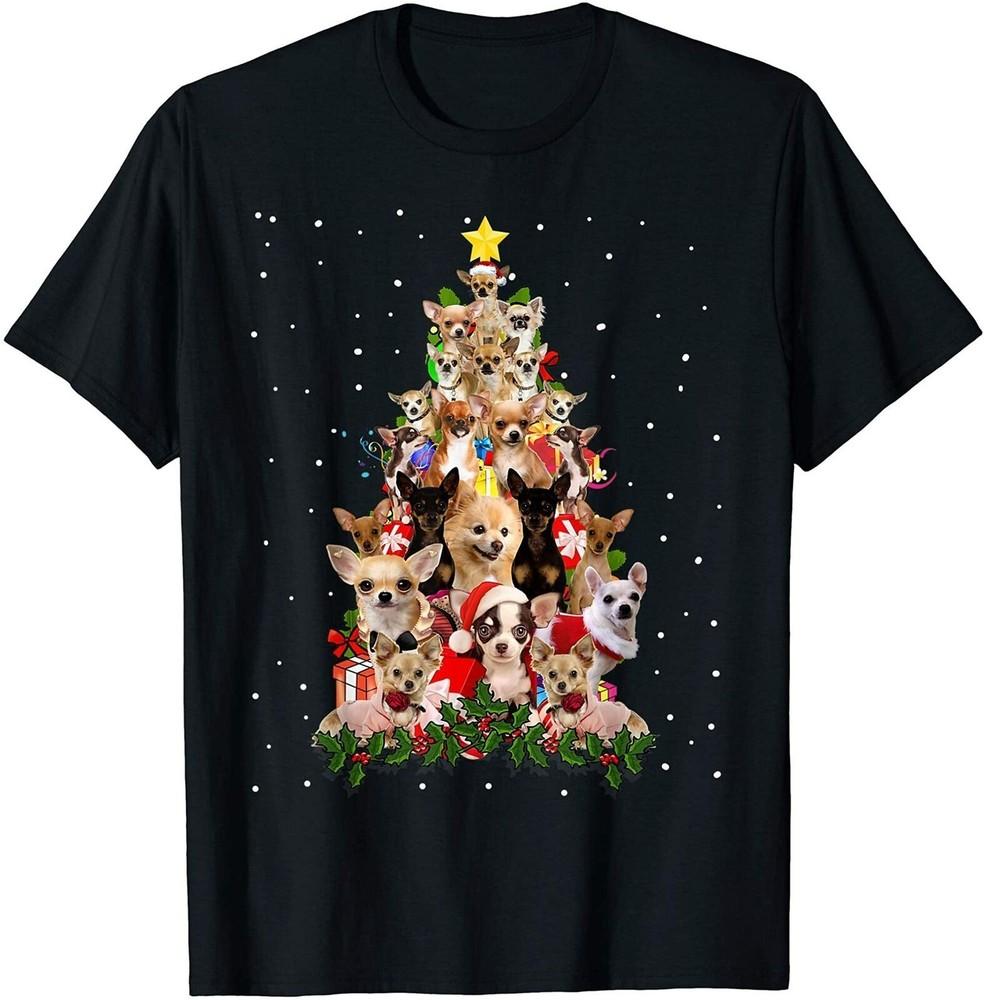 Chihuahua Christmas Tree Xmas Gift For Chihuahua Dogs Lover All size Shirt D1083 Unisex T-Shirt