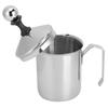 400CC 304 Stainless Steel Manual Milk Frother Foamer Mixer Stirrer for Coffee Latte Art