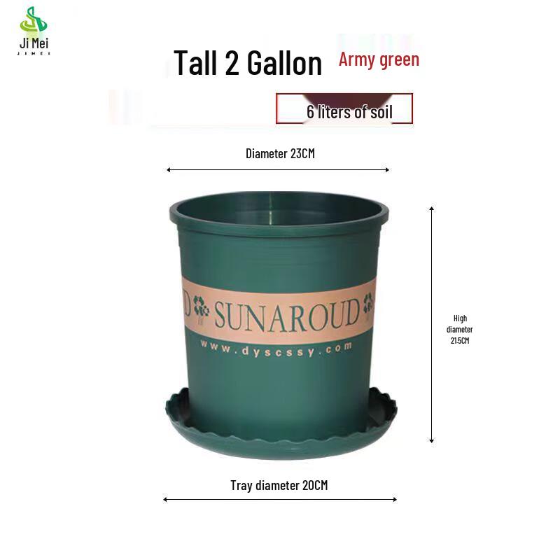 Jimei Plastic Gallon Planter with Tray