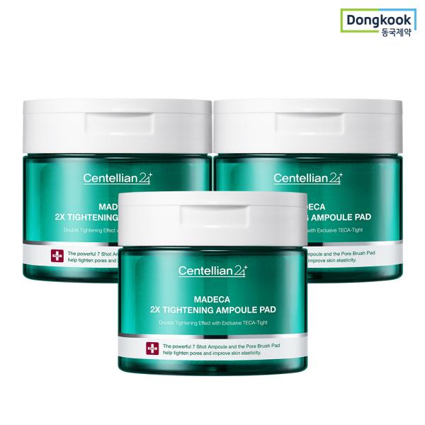 

Madeca Double Tightening Ampoule Pads 165ml (60 sheets) 3 pcs Elasticity Absorption Pore Lifting